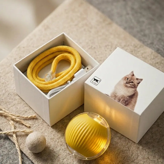 Pawverve Interactive Cat Toy Ball - Automatic Cat Toys for Indoor Cats for Small/Medium/Large Cats to Keep Them Busy
